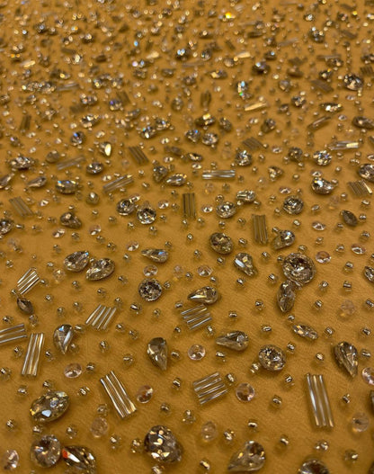 Luxurious Handcrafted Beaded Fabric – Available in Ivory, Beige, Red, Green, Black & Blue
