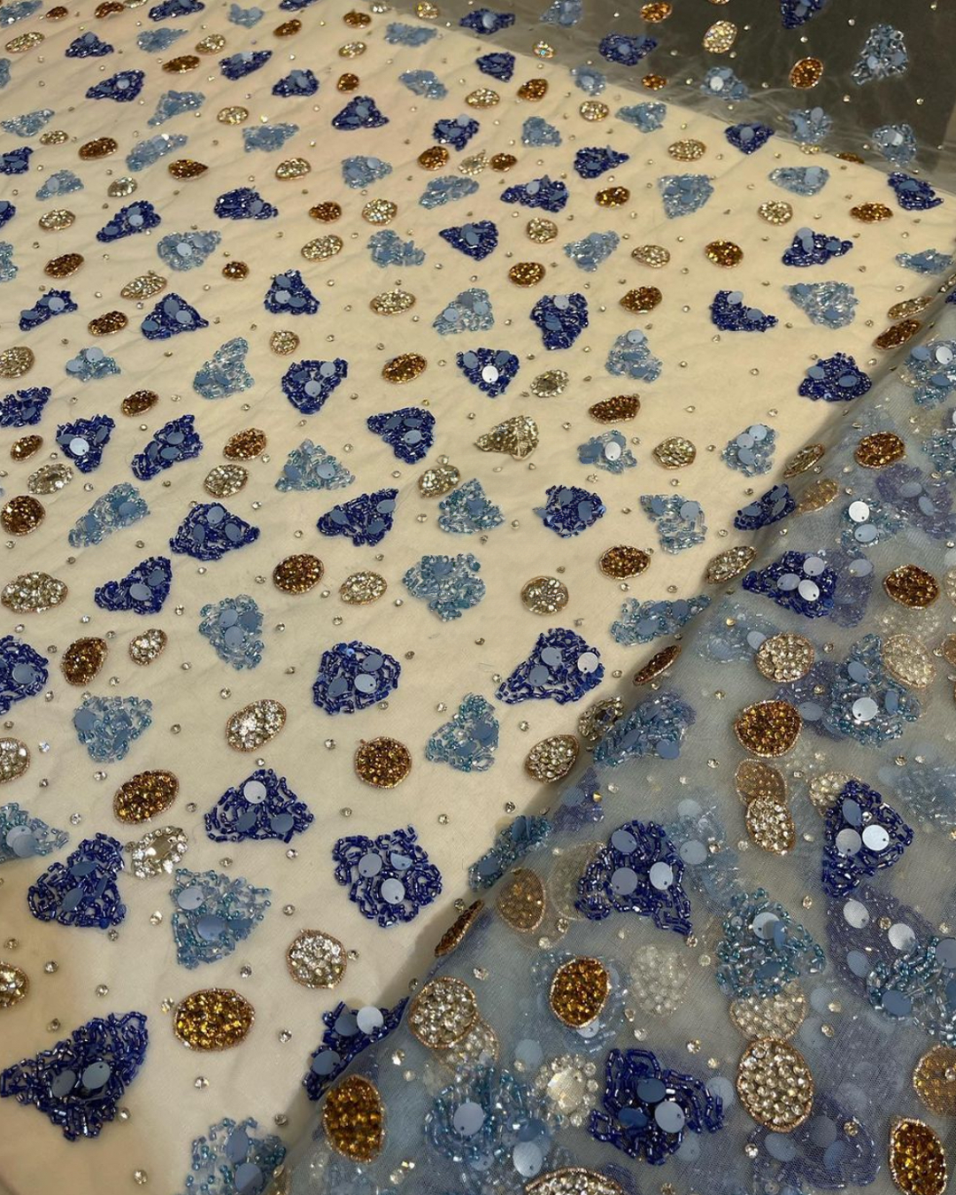 Blue dress fabric